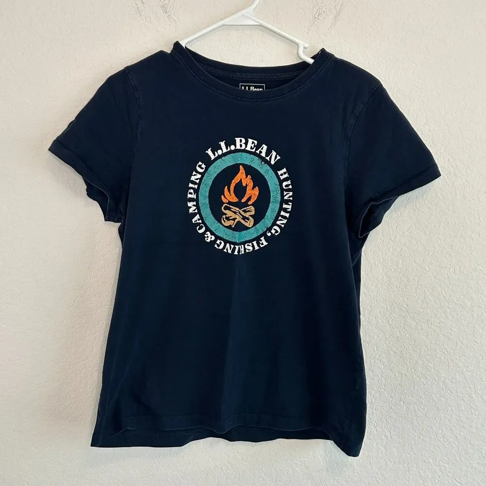 L.L. Bean Campfire S'mores Pajama Set Women's Sz M - Picture 3 of 5